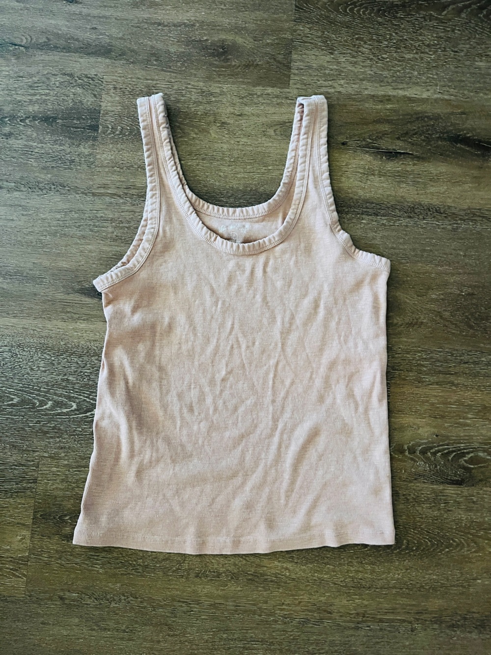 Ribbed Tank in Light Blush